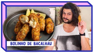 BOLINHO DE BACALHAU  Receitas  Mohamad Hindi [upl. by Fessuoy]