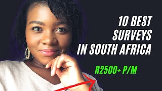 10 LEGIT Survey Sites To Make R2500 Per Month Make Money Online South Africa Beginner Friendly [upl. by Eillah]