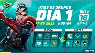 Free Fire World Series 2023  Fase de Grupos Día 1 [upl. by Anier]