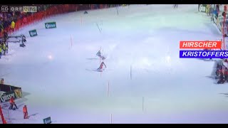 Slalom Schladming 2016 Linienvergleich Marcel Hirscher und Henrik Kristoffersen 2016 HD [upl. by Brad]