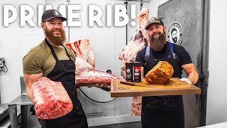 How To Cut Beef Prime Rib 3 Different Ways  By The Bearded Butchers [upl. by Erwin]