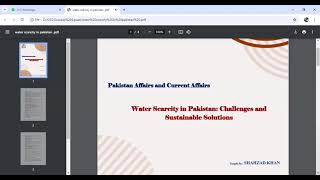 Water Scarcity in Pakistan Challenges and Sustainable Solutions [upl. by Carleton]