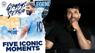 Agueros 5 Iconic Man City Moments  Sergio Agueros Final Manchester City Interview [upl. by Yelruc]