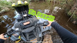 Riding my can am outlander 570 xmr through swamp land [upl. by Ahsienal778]