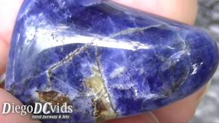 Sodalite royal blue mineral gemstone Na8Al6Si6O24Cl2 Sodalita [upl. by Milford914]