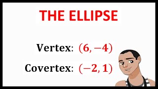 THE ELLIPSE WRITING STANDARD EQUATION WITH VERTEX AND COVERTEX  CONIC SECTIONS [upl. by Jorey]