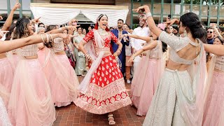 Bride Surprises Everyone With a Dance at the Baraat  Indian Wedding at Baltimore Harborplace Hotel [upl. by Gundry275]