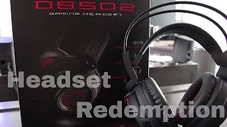 MSI DS502 USB Connector Circumaural Gaming Headset Review [upl. by Trent]