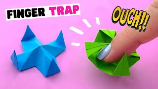 How to make DIY origami FINGER TRAP paper finger trap origami fidget toy [upl. by Dlanod]