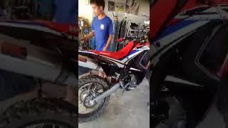 Honda CRF250RL Rally Full system muffler and pipe [upl. by Vashtia215]