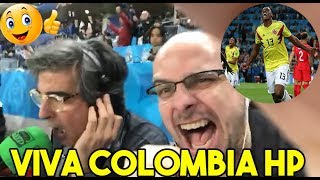 EMOCIONANTE RELATO EN EL GOL DE YERRY MINA A INGLATERRA  COLOMBIA VS INGLATERRA [upl. by Eeliram]