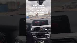 BMW X3 M40i Stock ASD flaps open [upl. by Ainad]