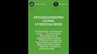 AtovaquoneProguanil Antimalarial drug💊🦟⚡ nursing drug antimalarialquot [upl. by Epotimet466]