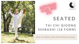 Seated Tai Chi Qigong Shibashi 18 form with all breathing timing [upl. by Hsinam]