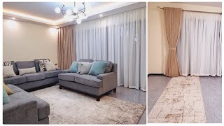 FURNISHING  NEW CURTAINS AND CARPET FebineAwuor [upl. by Weidar]