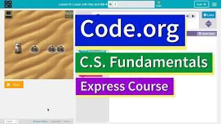 Codeorg Express Lesson 102 Loops with Rey and BB8  Answers Explained  Course C Lesson 82 [upl. by Giannini]