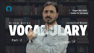 Vocabulary  Competitive Exams of English  Easy Preparation with Rehman Sir [upl. by Buschi]