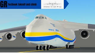 Greater Rockford Textbook takeoff and climb in a Antonov 225 I PTFS [upl. by Tarsuss]