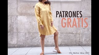 Patrones gratis vestido camisero para mujer varias tallas [upl. by Eblehs]