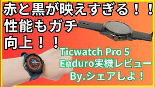 最新スマートウォッチのおススメと言っても過言ではない！Ticwatch Pro 5 Enduro実機レビュー（review）♪ [upl. by Imak]