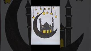 How to draw easy mosque🕌 viralvideo ytshort 🌹❤️ [upl. by Oznecniv200]