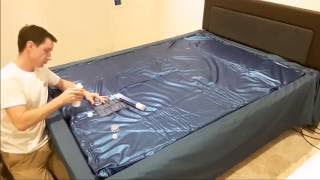 Waterbed Mattress installation from Aquaglow Waterbeds [upl. by Larrad]