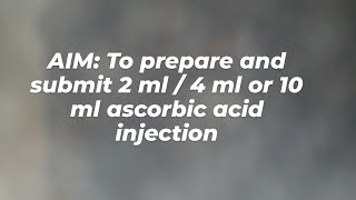 to prepare ascorbic acid 2 ml 4 ml or 10 ml injection and sealing of ampule at lab 5th sem b pharm [upl. by Eynttirb758]