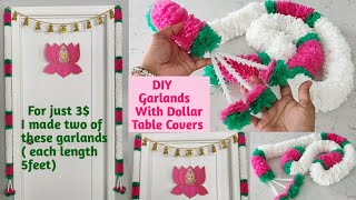 DIY Garlands With Table Covers  Traditional Festival Wall Decoration Idea  DIY Door ToranGarland [upl. by Cullen]