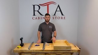 Soft Close Rollout Tray Installation amp Tutorial  RTA Cabinet Storecom [upl. by Oiratnom]