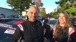 Michel Chartier et Jade Gaston à larrivée du Rallye du Charlemagne 2024 [upl. by Kessel]