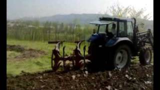 New Holland TS90 con bivomere Vogel noot euromat [upl. by Keefe]