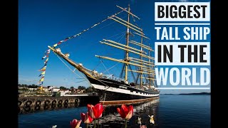 Meeting the Tall Ship Kruzenshtern in Larvik Norway [upl. by Antonietta142]