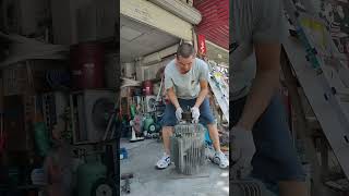 Motor disassembly by strong man workers engineering machinary machineengineering [upl. by Hube]