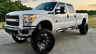 How I installed A Skyjacker 85” 4Link Lift Kit On My 2015 Ford F350 Powerstroke [upl. by Nomyar789]