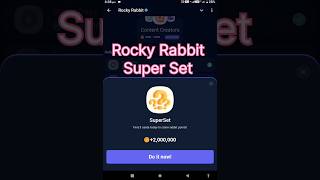 1 September Rocky Rabbit Super Set 😎  Rocky Rabbit Daily Combo Cards 🤑 [upl. by Richlad705]