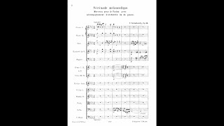 Tchaikovsky  Sérénade Mélancolique Op 26 Score [upl. by Neerihs]