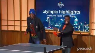 Kevin Hart Snoop Dogg Olympics  Playing Table Tennis  Olympic Highlights [upl. by Eldnek]