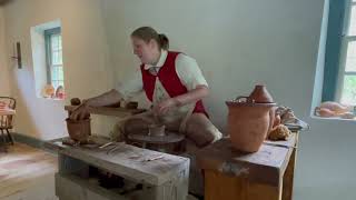 Hannah Browning demonstrates the art of pottery at Historic Bethabara [upl. by Suilenrac99]