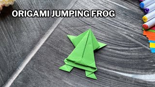 Origami Jumping Paper Frog  Simple for Everyone [upl. by Brookhouse]