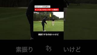 パターの素振りはストロークを見てやってはいけない 片山晋呉 golf ゴルフ shorts [upl. by Farleigh92]