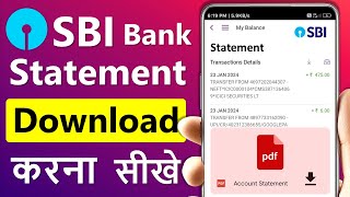 sbi bank statement kaise nikale  sbi account statement download  sbi statement on mobile [upl. by Nevs]