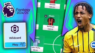 FPL GW4  MY WILDCARD DRAFT  Fantasy premier league tips 202425 [upl. by Anaejer715]