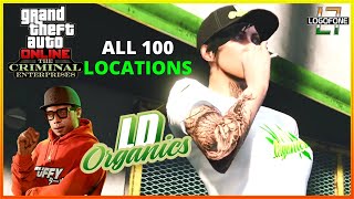 ALL 100 LD ORGANICS LOCATIONS IN GTA 5 ONLINE  LAMAR WEED COLLECTIBLES GUIDE [upl. by Naman]