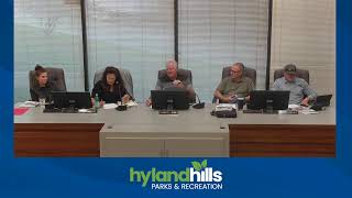 1012024 Hyland Hills Park amp Recreation Board of Directors Meeting Live Stream [upl. by Roht]