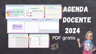 Agenda 2024 gratis PDF para docentes [upl. by Draw]