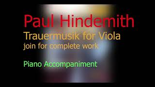 Paul Hindemith Trauermusik  Excerpt [upl. by Adlih]