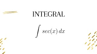 Integral da Secante de x [upl. by Pittman]