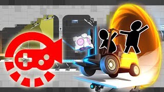 360° Video  Bridge Constructor Portal VR Planning a grill [upl. by Aliban]