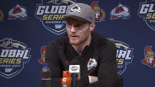 Landeskog sees Sweden games as business trip [upl. by Orlov]