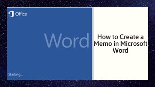 How to Create a Memo in Microsoft Word [upl. by Senior]